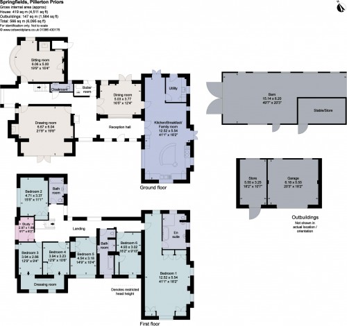 Floorplan for Pillerton Priors, Warwickshire