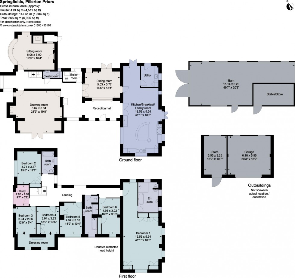 Floorplan for Pillerton Priors, Warwickshire